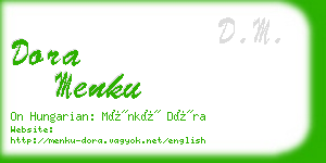 dora menku business card